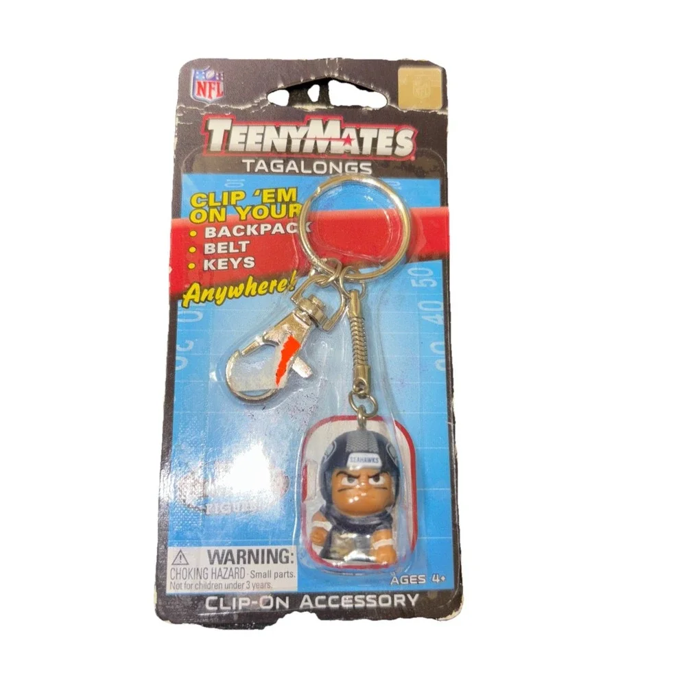 Vintage TeenyMates  Seattle Seahawks Player   Keychain‎